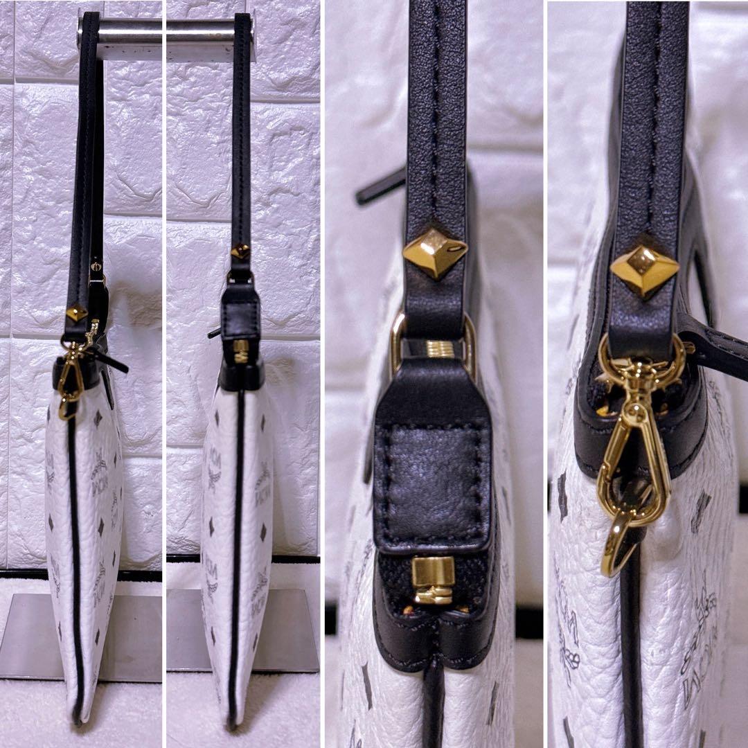 激レア【未使用】MCM アクセサリーポーチ ヴィセトス柄 レザー ゴールド金具