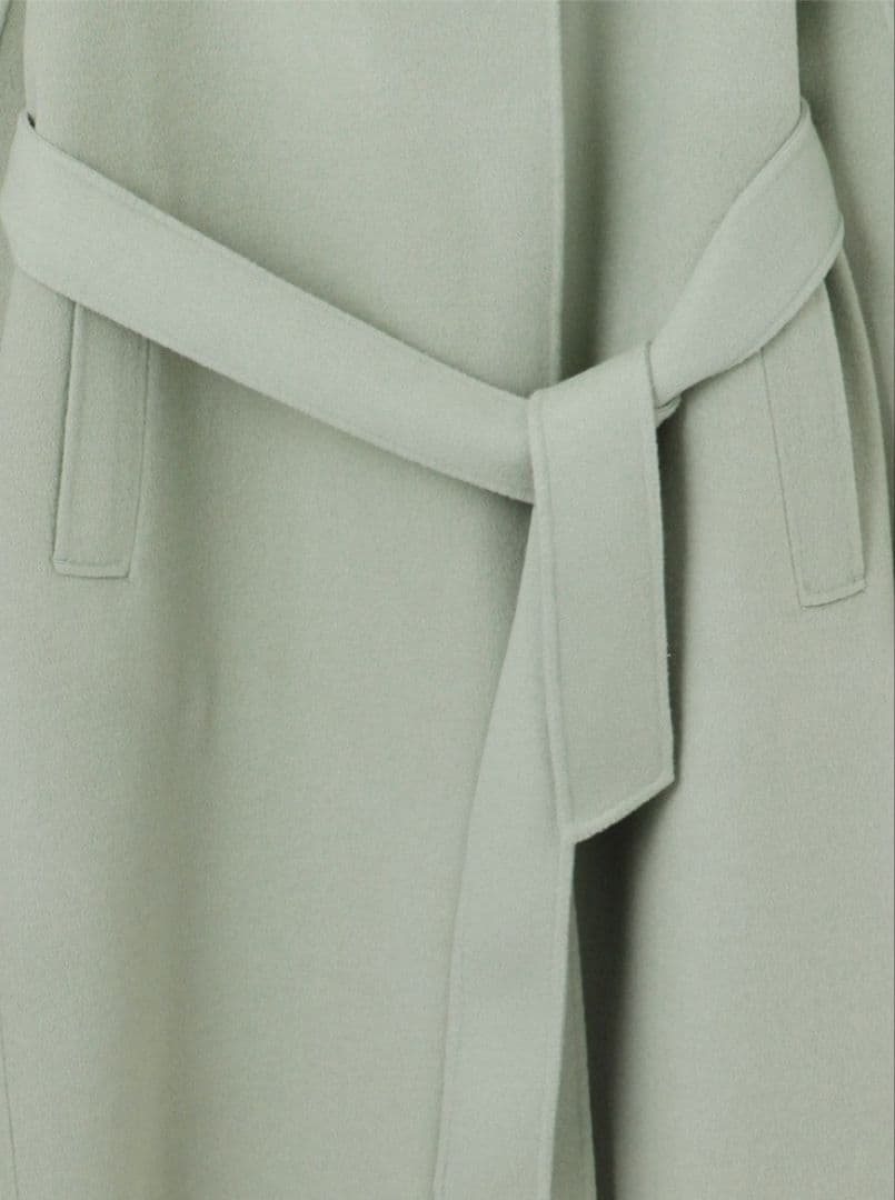 iCB カシミヤ ウールリバー ベルテッドコート 大きめサイズ