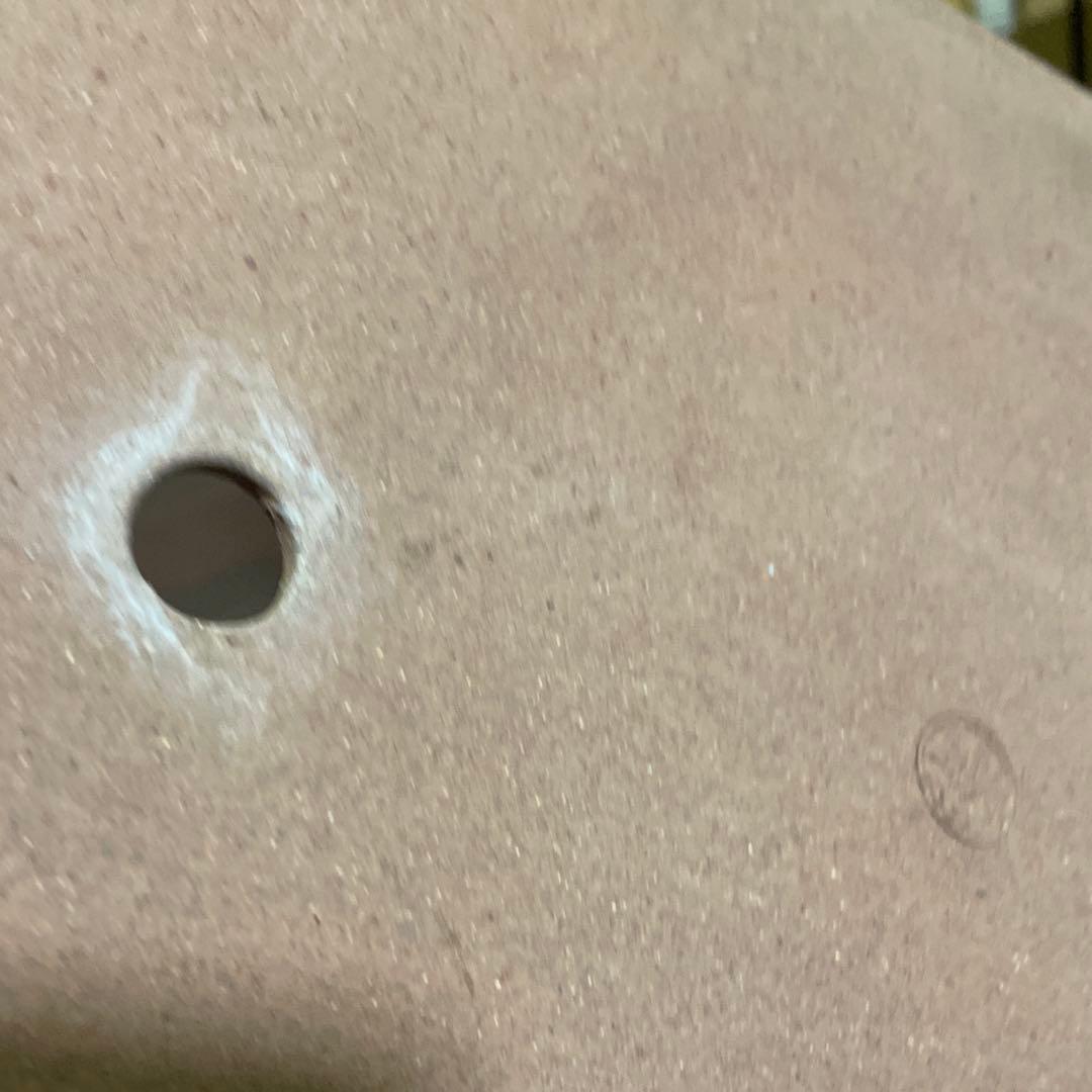 【落款あり】中国宜興 長方外縁浅 釉薬オリベ 盆栽鉢 寄せ植え