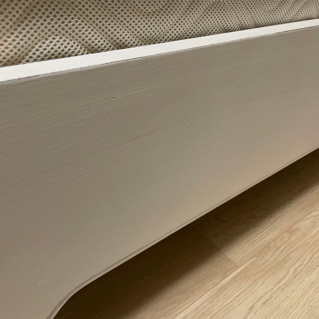 フランス　カントリーコーナー　セミダブル　ベッドフレーム　シャビーシック