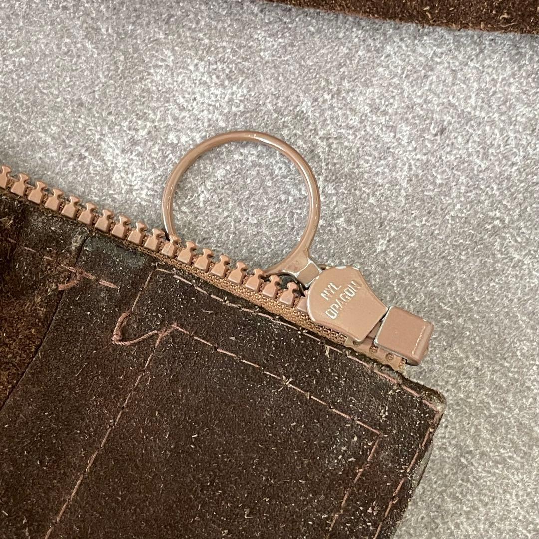 euro vintage 本革 スウェードレザージャケット 短丈 ブラウン