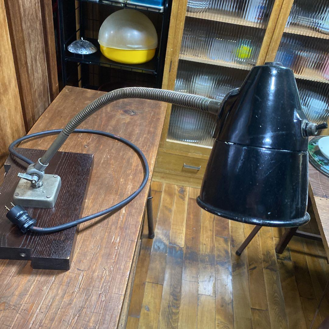 ☆ 昭和レトロ　卓上ランプ　デスクライト　グースネック　蛇腹式