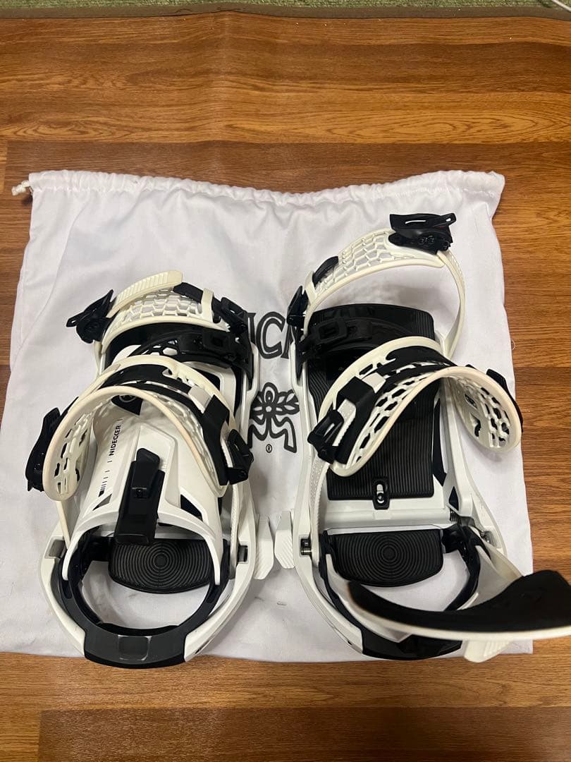 ナイデッカー SUPERMATIC ホワイトLサイズ スノーボード ビンディング