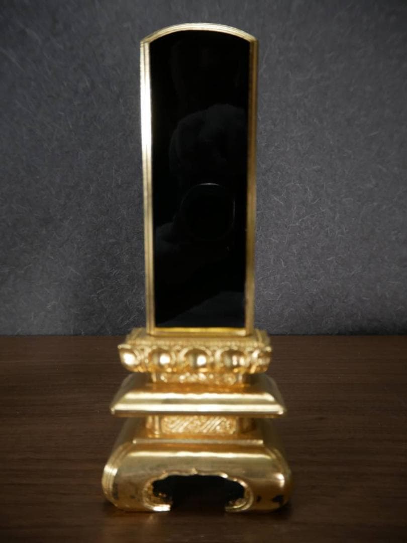 最終値下　【長期保管品】位牌　純金箔　仏壇　仏具　仏教美術　4297