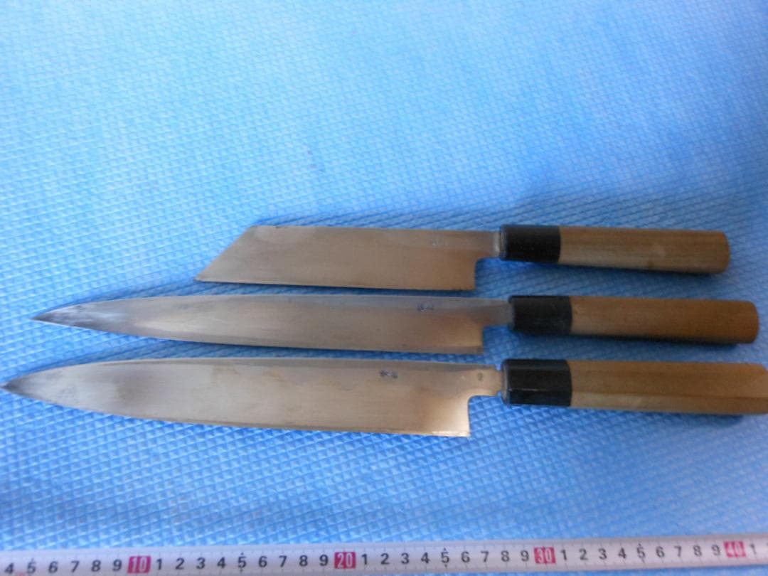 キッチン用品　在銘・妙観　柳刃包丁 3本セット
