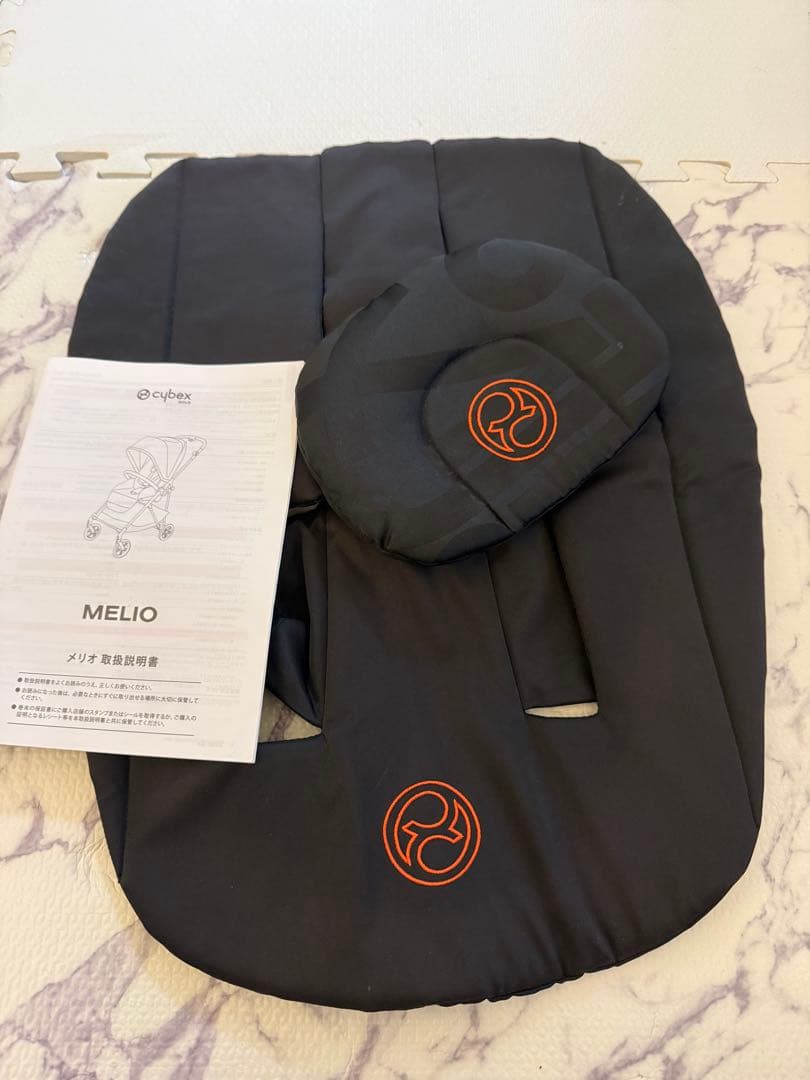 Cybex MELIO ベビーカー ブラック/オレンジ　カーボン