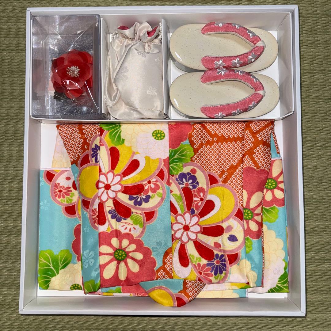 超美品七五三 3歳着物セット 花柄