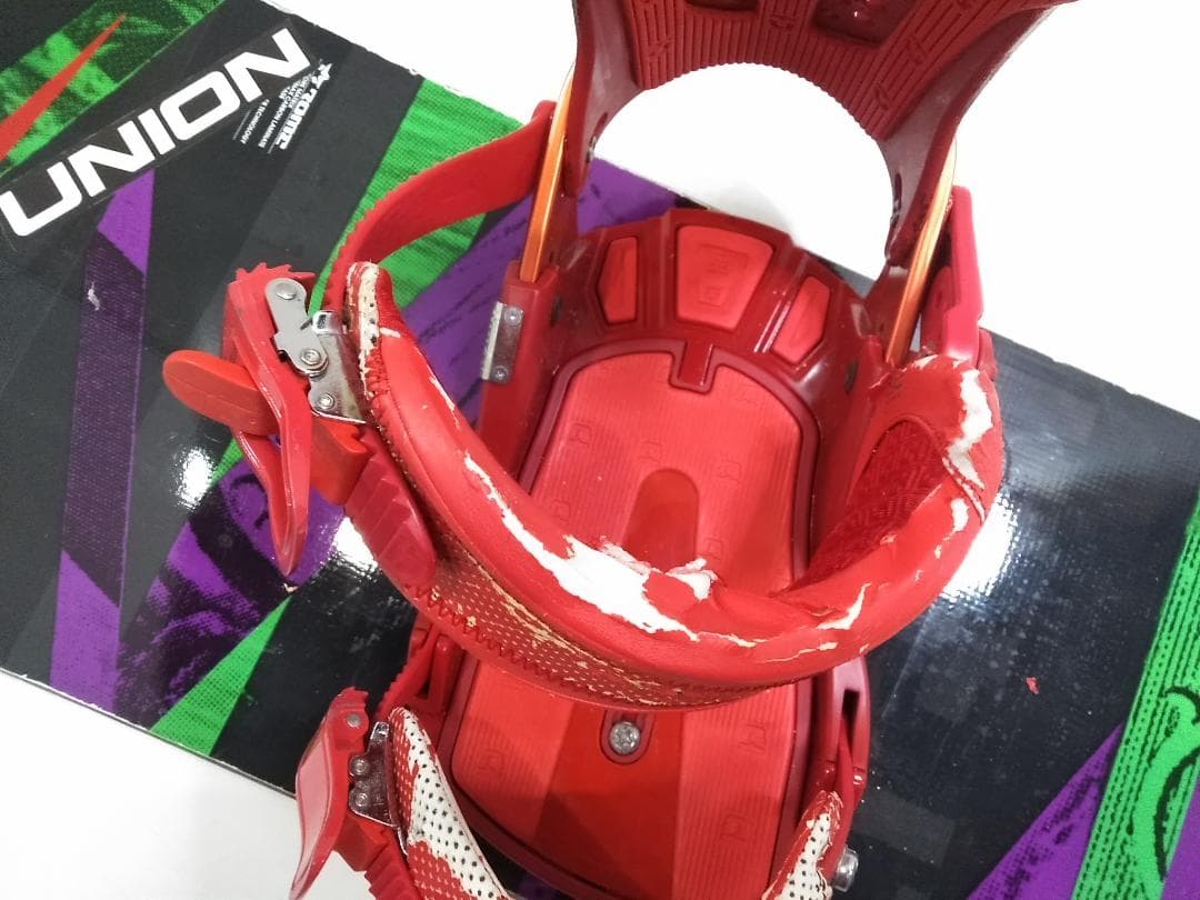 ローム ポスターマニア 155cm + ユニオン M/Lサイズ スノーボード ◇