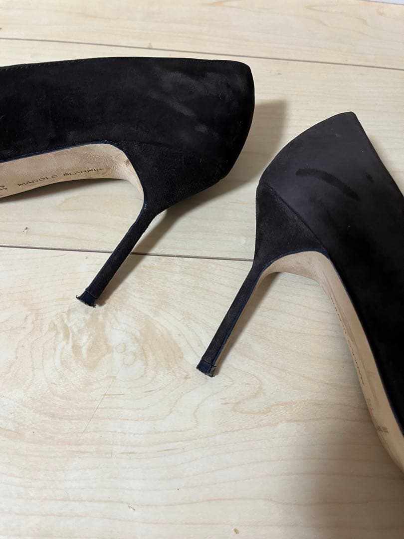 マノロブラニク　MANOLO BLAHNIK ブラウンスエード ハイヒール　36