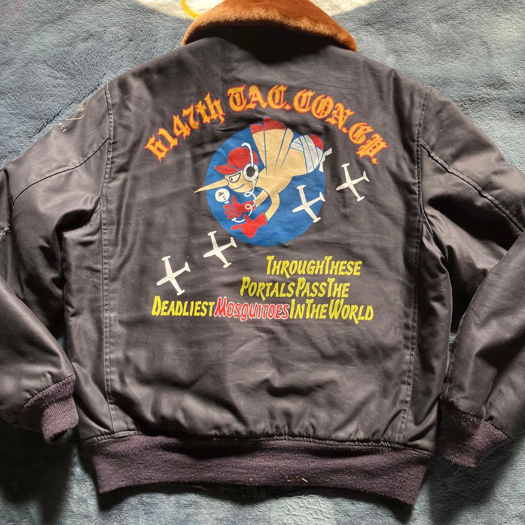 値下げ!! フライトジャケットTYPE B-15 XL ダークブルー