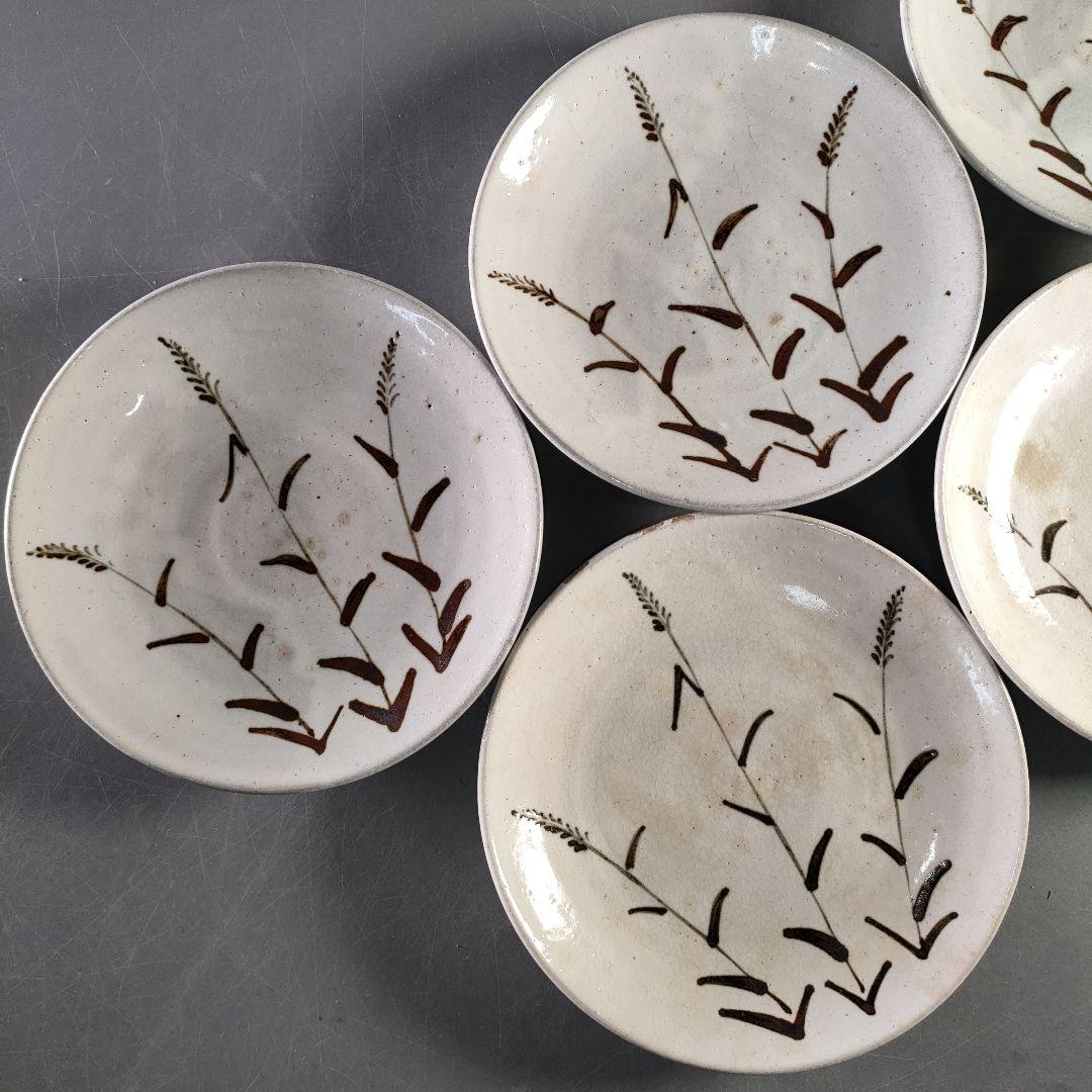 A1313-1/虎渓山 水月窯/花唐草文銘々皿10客/飾皿/菓子皿/懐石道具/