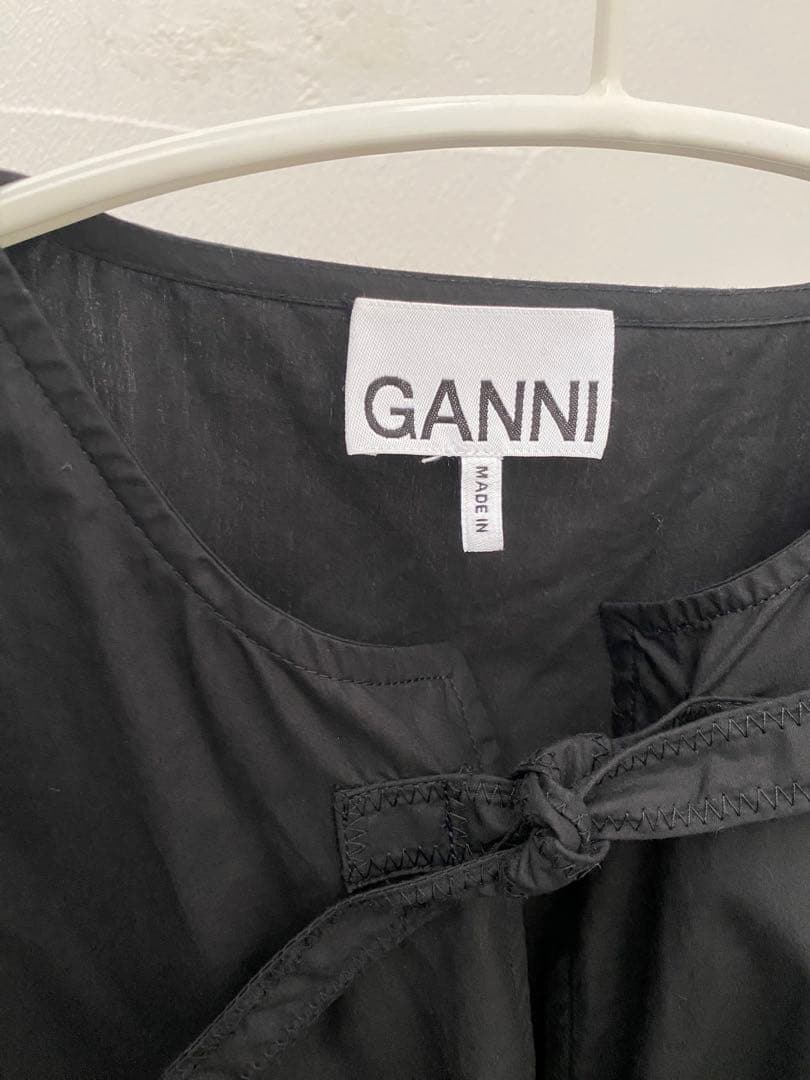 GANNI ブラウス Cotton Poplin Peplum Blouse