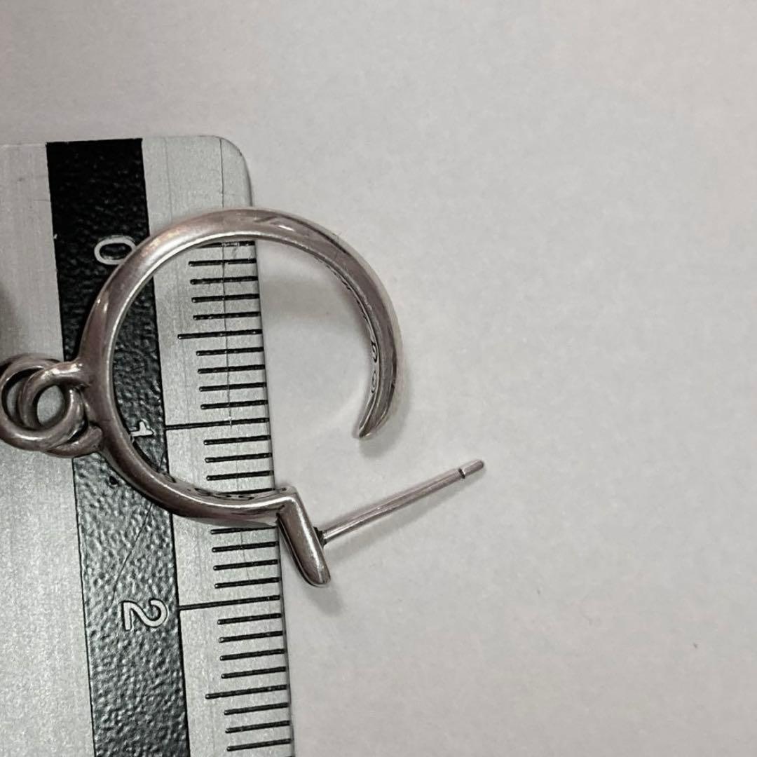 タイニー CH クロス フープピアス シルバー925　（ノーブランド）