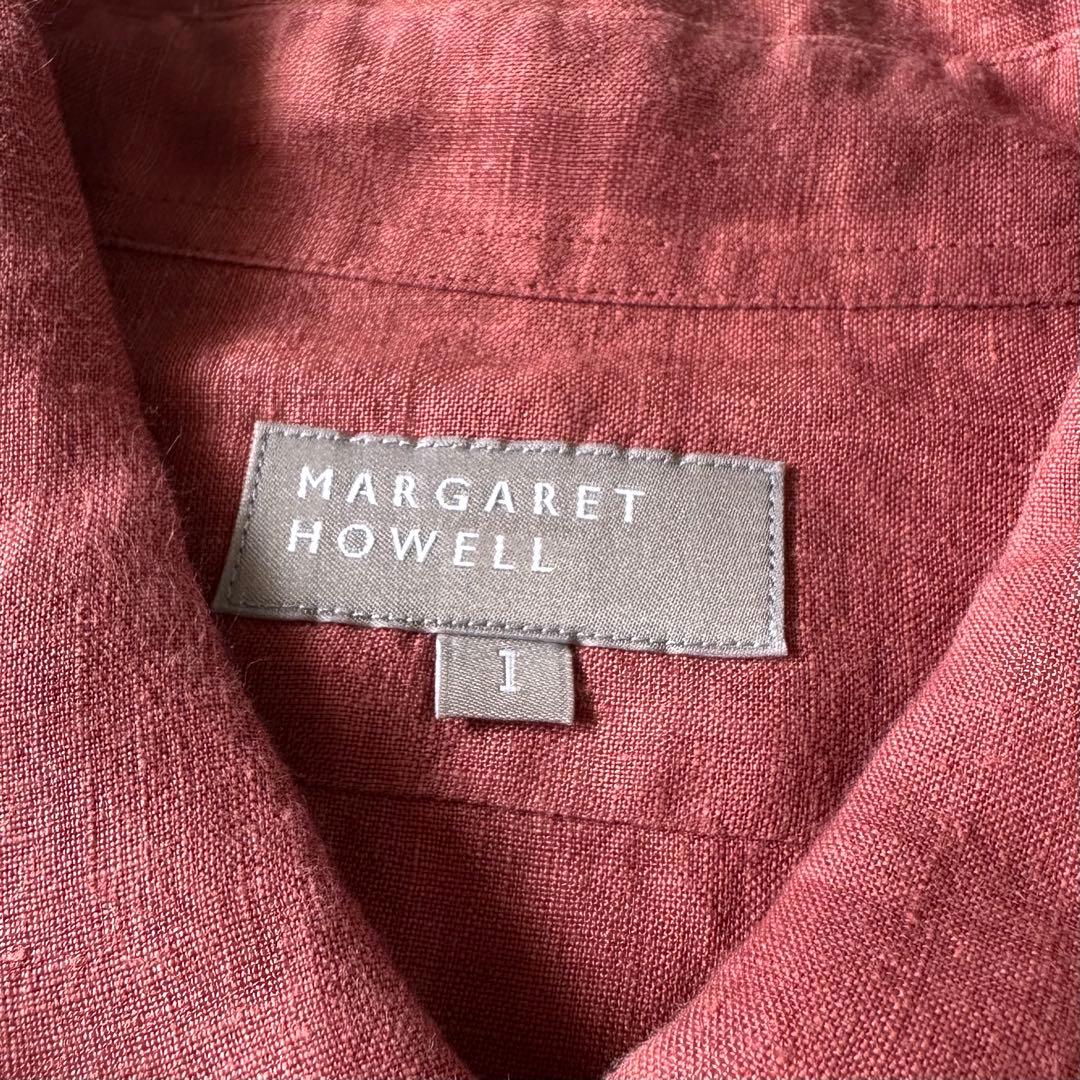 美品♪マーガレットハウエル SOFTLINEN リネン ボウタイブラウス 麻