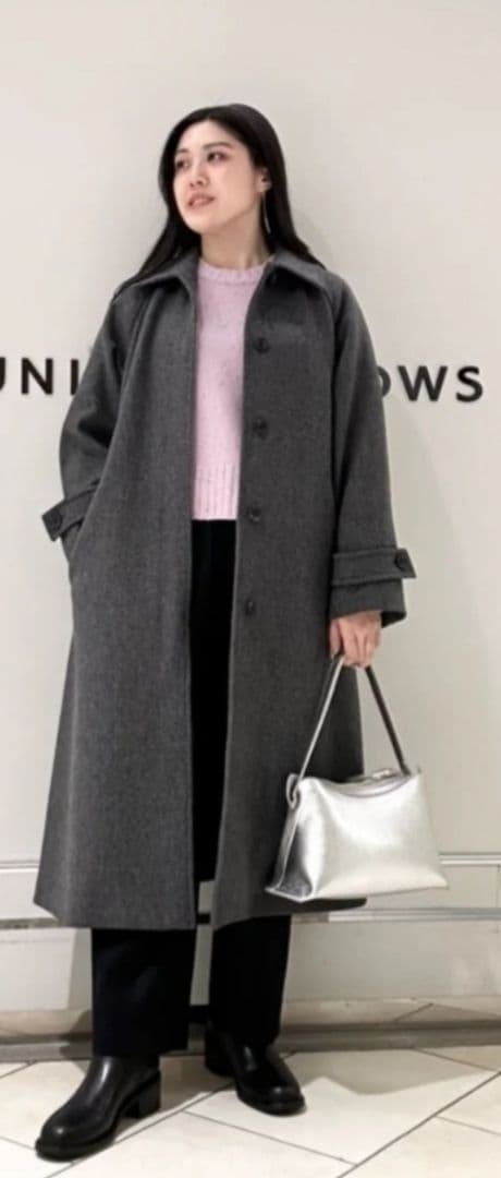 MANTECO ステンカラーコート　ユナイテッドアローズ　ダークグレー　38