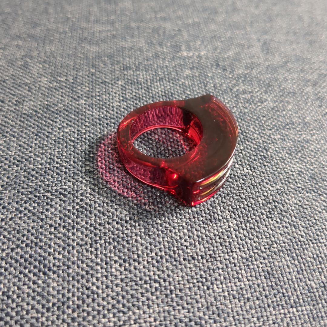 【希少】Baccarat　バカラ　リング　指輪　クリスタルレッド　14号