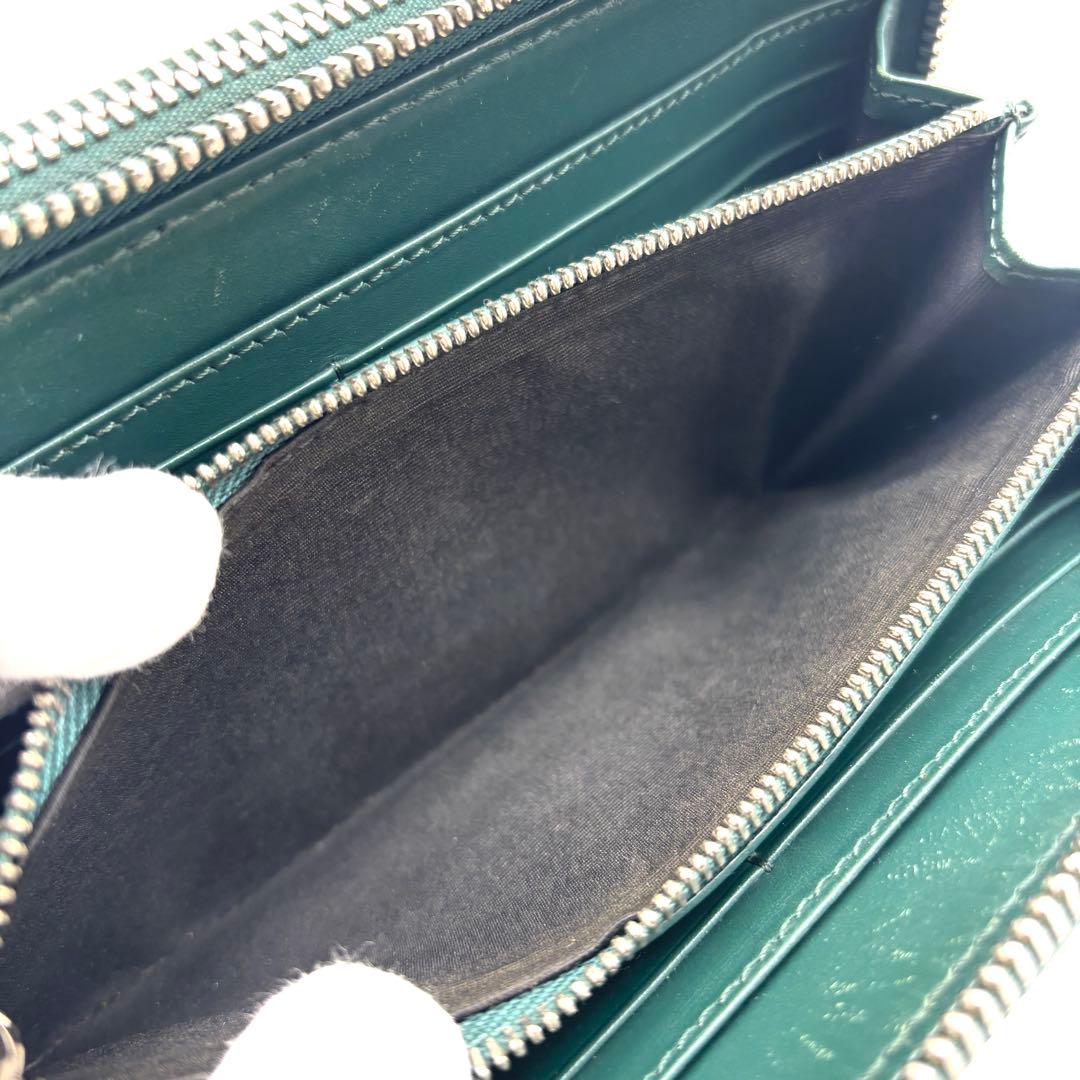 正規品 バーバリー 長財布 オーガナイザー セカンドバッグ レザー グリーン