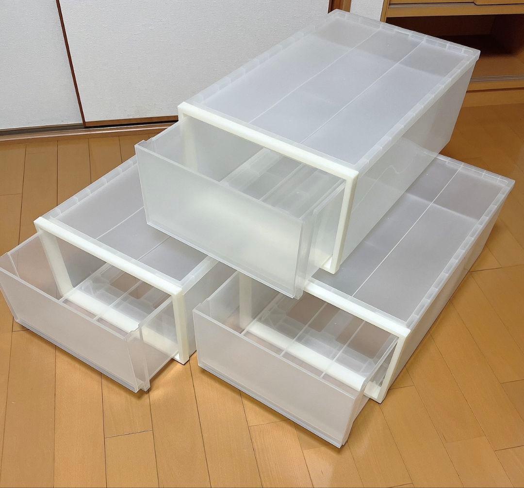 【専用出品】無印良品/収納、衣装ケース/ポリプロピレン大サイズ3個セット