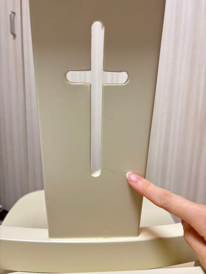 シャビーシック　チャーチチェア　ヴィンテージ 椅子　チェア　白家具