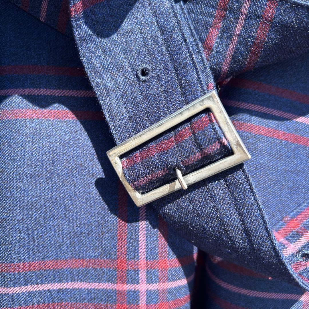 Paul Smith ポールスミス チェック柄ウールトレンチコート