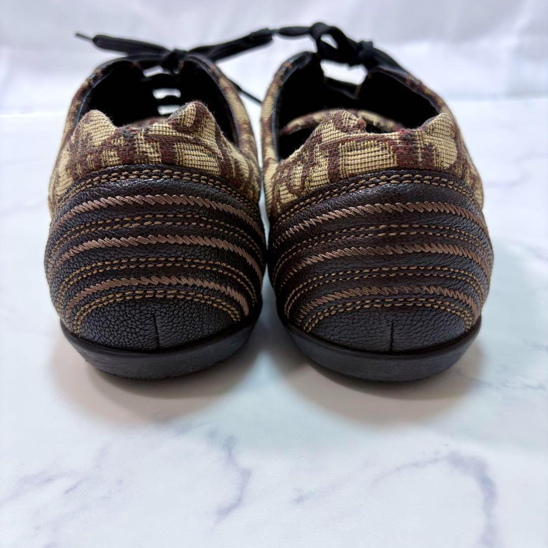 美品 Dior オブリーク柄 モノグラム ローカットスニーカー 37 24cm