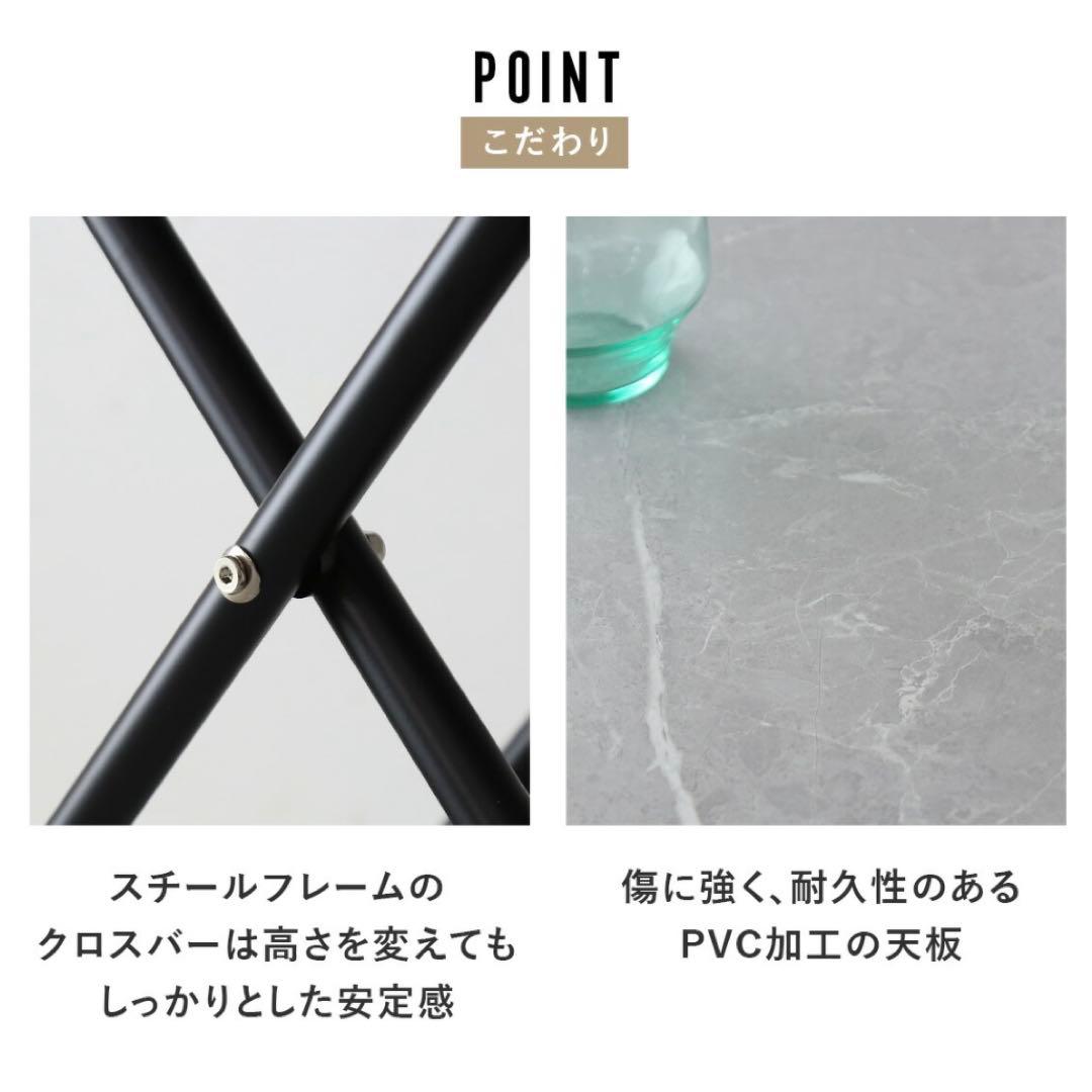 無段階 ガス圧昇降式テーブル　ローテーブル　デスク　ブラウン　120×60