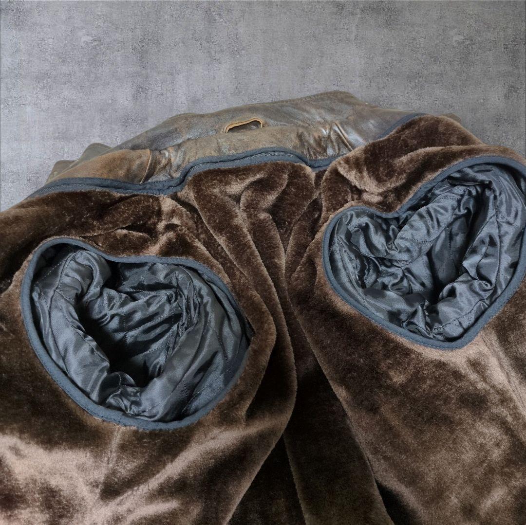 リューグーレザー ホースハイド シングルレザーライダース ライナー脱着可✨L