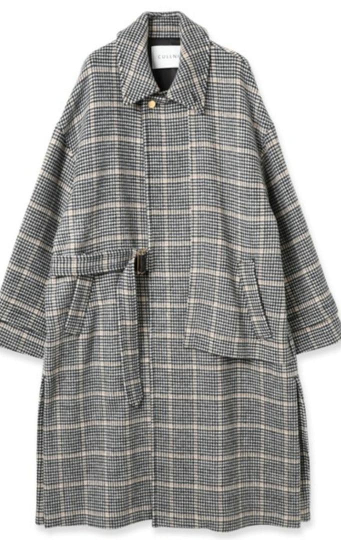 ジャケット・アウター CULLNI Check Beaver Tie Locken Coat