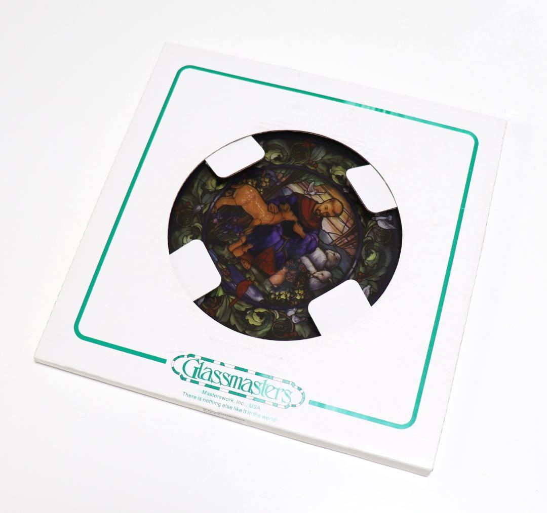 新品 カトリック修道士 フランチェスコと動物たち ヴィンテージ ステンドグラス