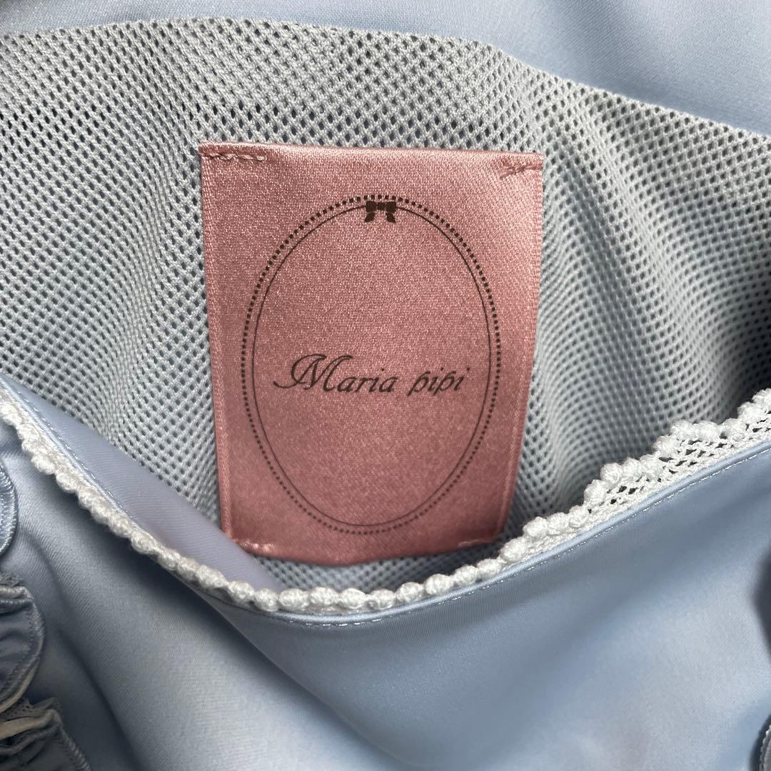 新品　Maria pipi マリアピピ 水着 水色フリルゴスロリワンピース