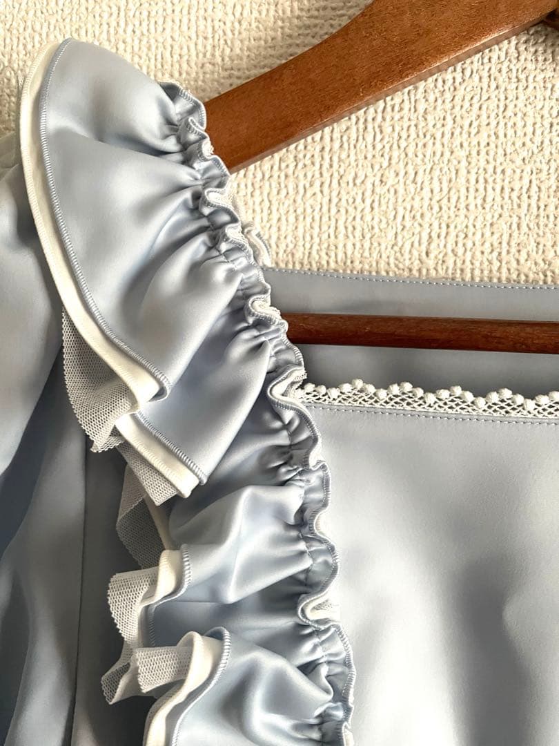 新品　Maria pipi マリアピピ 水着 水色フリルゴスロリワンピース