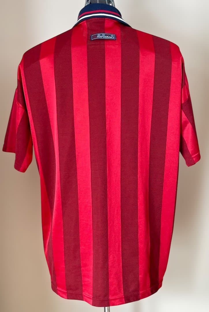 UMBRO イングランド代表アウェイユニフォーム 赤 ストライプ 襟付き