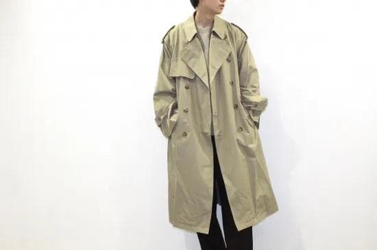 ジャケット・アウター stein / DEFORMATION TRENCH COAT(BEIGE)