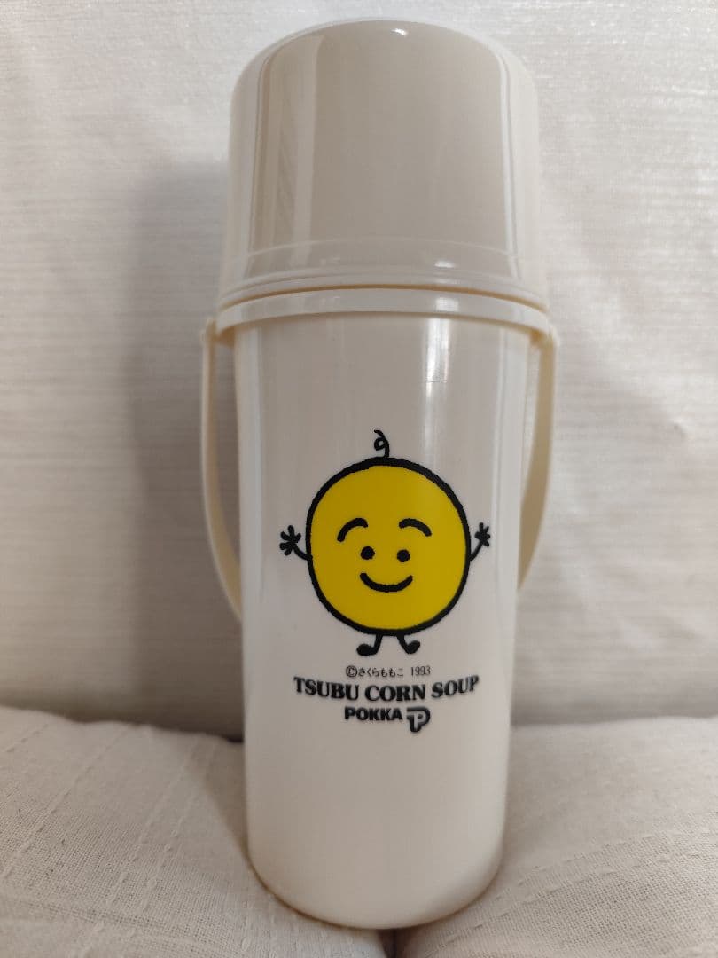 昭和レトロ　ポッカ TSUBU CORN SOUP　さくらももこ　水筒　激レア