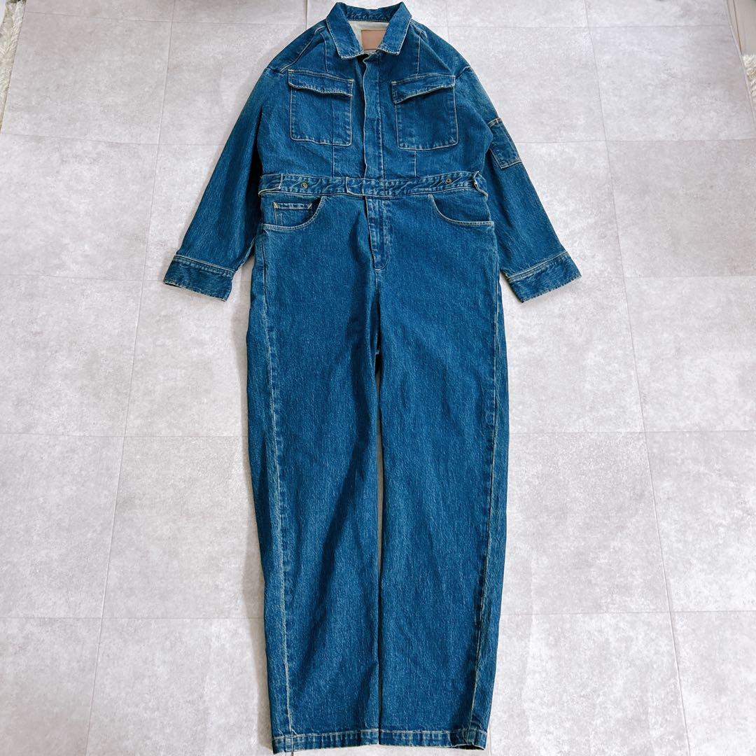 新品タグ付き✨ スピックアンドスパン 5 1/2 デニム オールインワン 近年