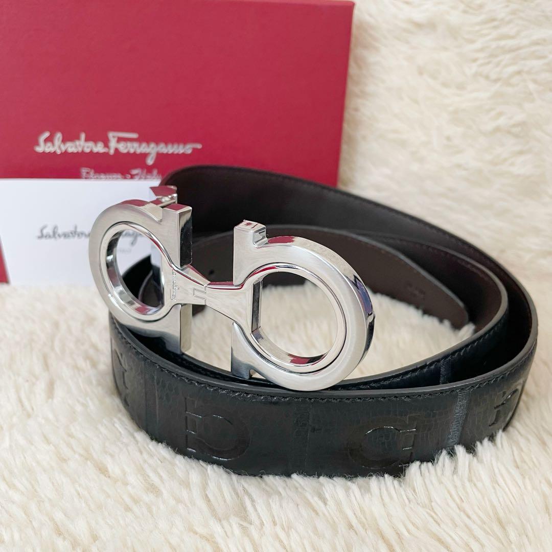 かんたむ様　美品　フェラガモ　ダブルガンチーニ　型押しベルト