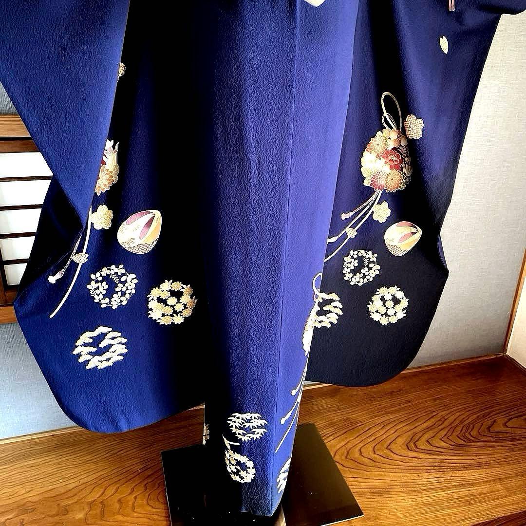 まるページ　手描き友禅　成人式振袖　振袖　裄丈69