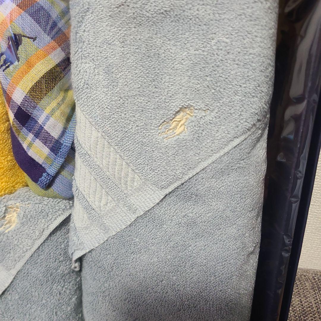 RALPH LAUREN　タオルセット コットン製 黄色と青