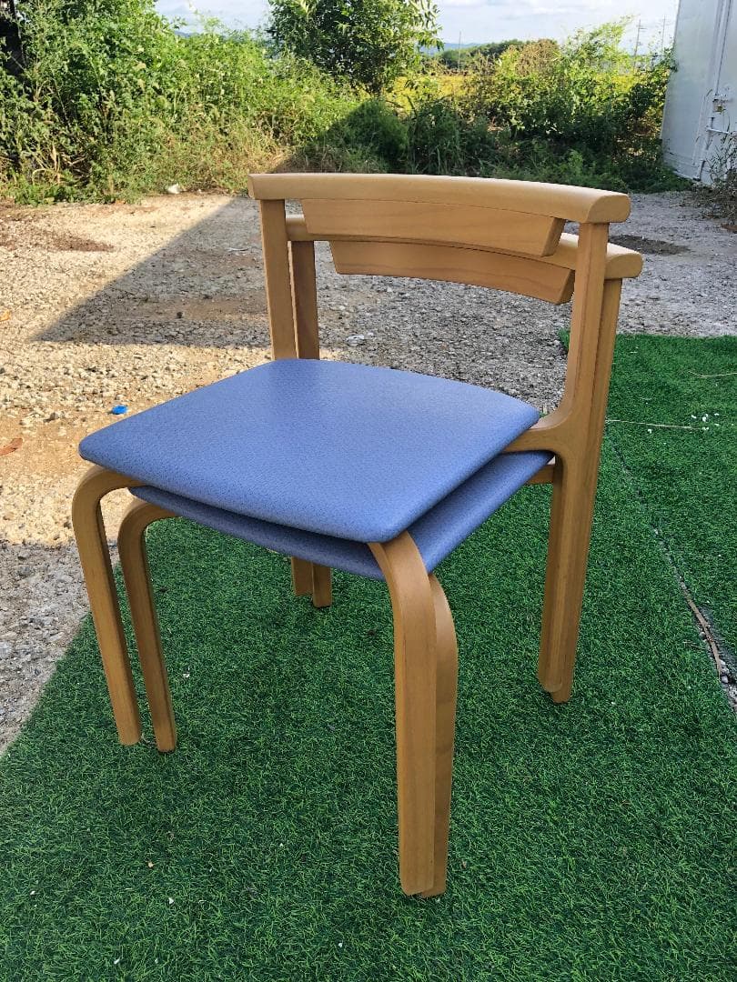 ●天童木工 椅子 イス 2脚 セット T-5348WB-ST型 天然木製フレーム