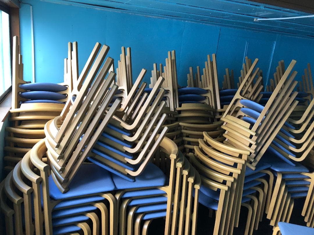 ●天童木工 椅子 イス 2脚 セット T-5348WB-ST型 天然木製フレーム