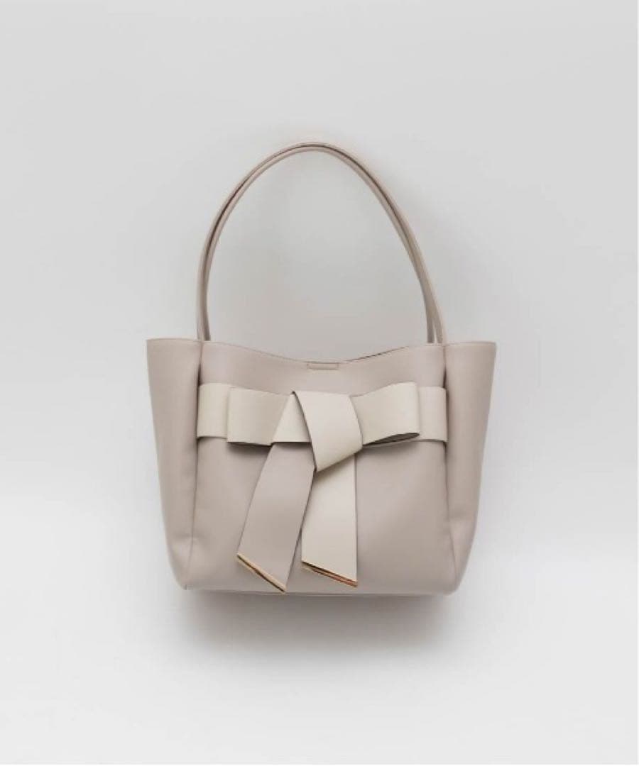 RANDA 【A4対応】リボントートバッグ ベージュ