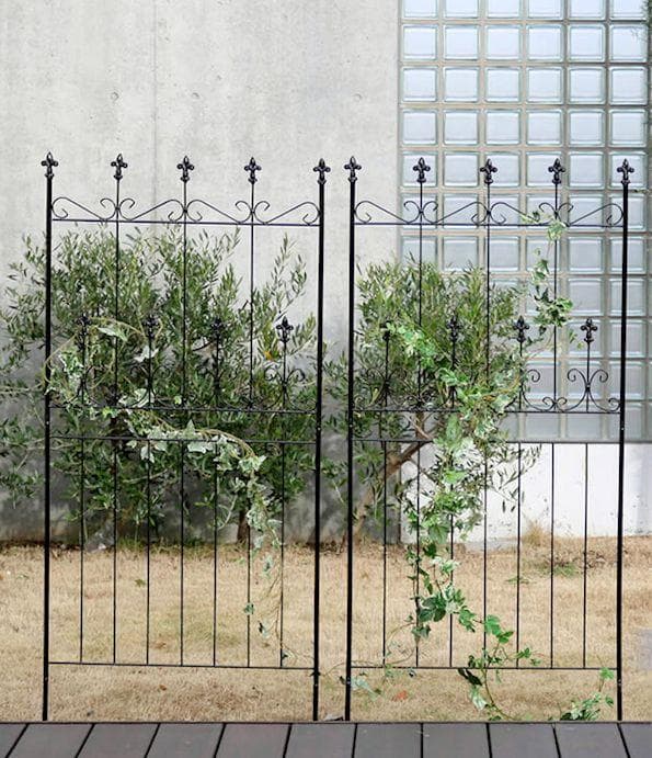 オールドアイアンフェンス２枚組（ロータイプ）高さ156cm ガーデン（583）
