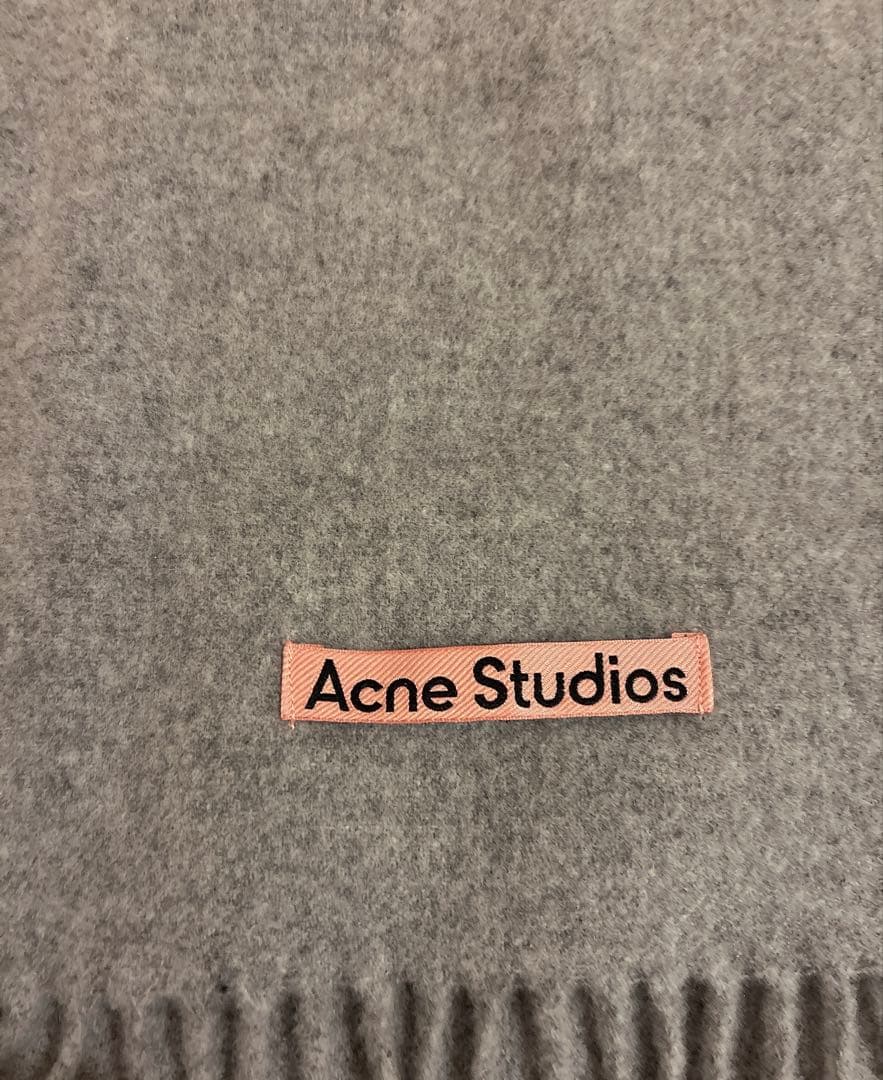 アクネ ストゥディオズ フリンジウールスカーフ - ナロー グレーメランジ