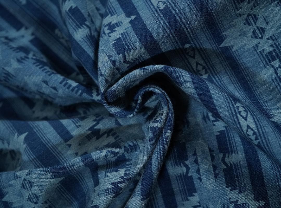 RRL 本藍染め インディゴ コットン サテン ワークシャツ ダブルアールエル