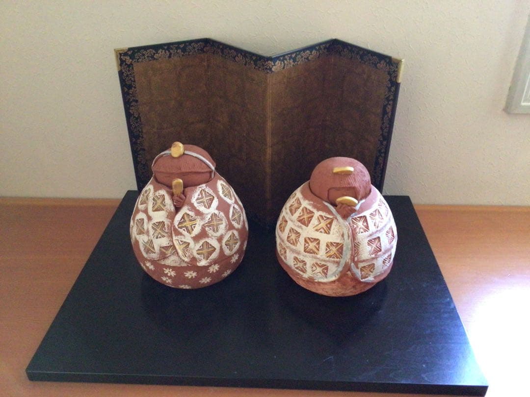 ⭕️⭕️嬉野 風ン谷淳窯 陶器製 雛人形 2体セット⭕️⭕️