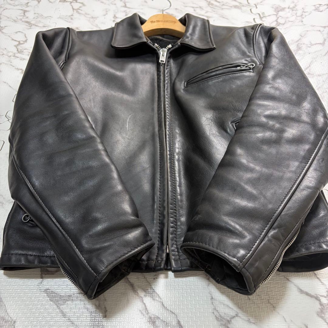 schott ショット トラッカージャケット 38size 642 黒色 牛革