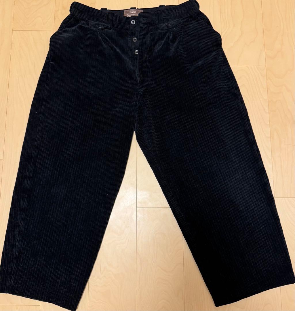 kaval front tuck trousers コーデュロイ パンツ