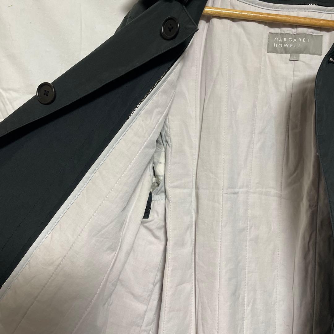 3シーズン着用可【マーガレットハウエル】日本製 脱着ライナー付ステンカラーコート