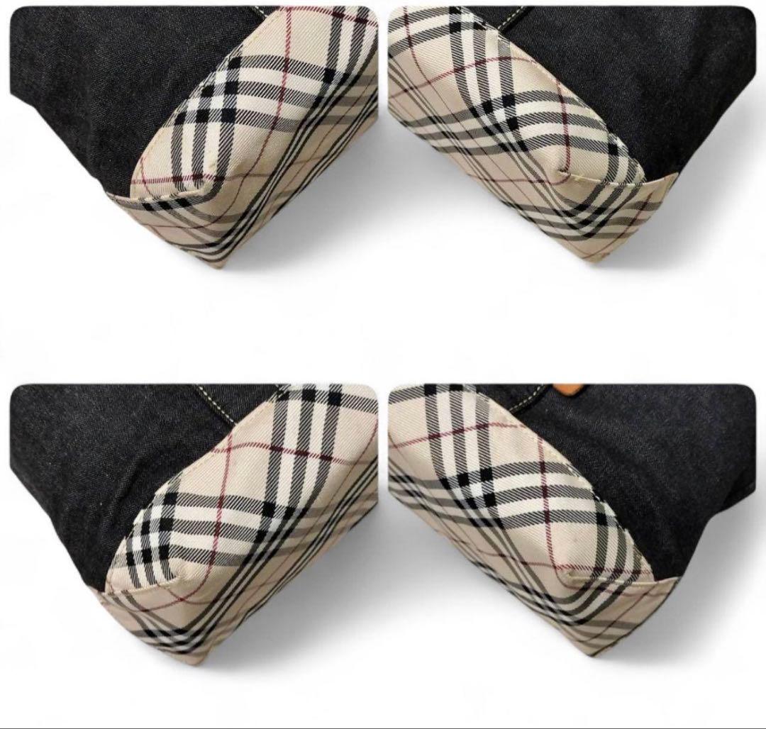 BURBERRY　バーバリー トートバック デニム ノバチェック ホースロゴ