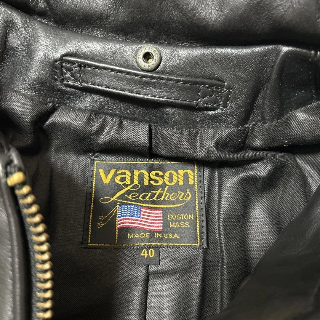 Vanson バンソン　シングルライダースジャケットUSA製ブラック黒サイズ40